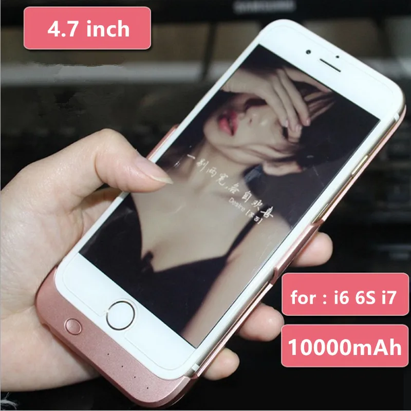 Беспроводной 10000 mAh Задний зажим зарядное устройство для iPhone 6 6s 7 S держатель