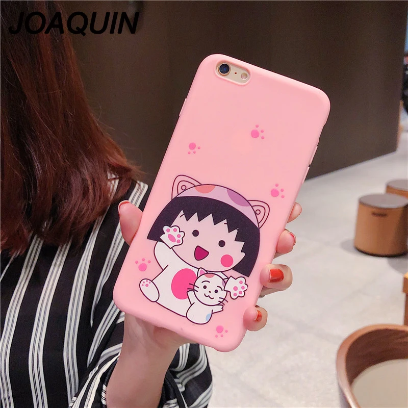 Чехол с рисунком для iphone 6 6s 7 8 Plus X Xs чехол MAX XR мягкий Sakura Momoko Chibi Maruko Chan из мягкого