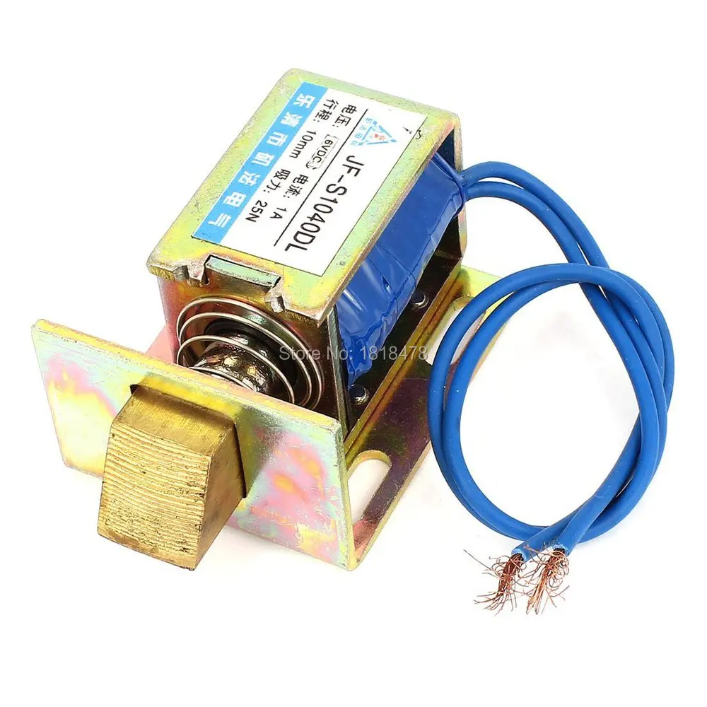 JF-S1040DL DC 6V 1A 10mm 25N Электромагнит открытого типа для электрического дверного замка