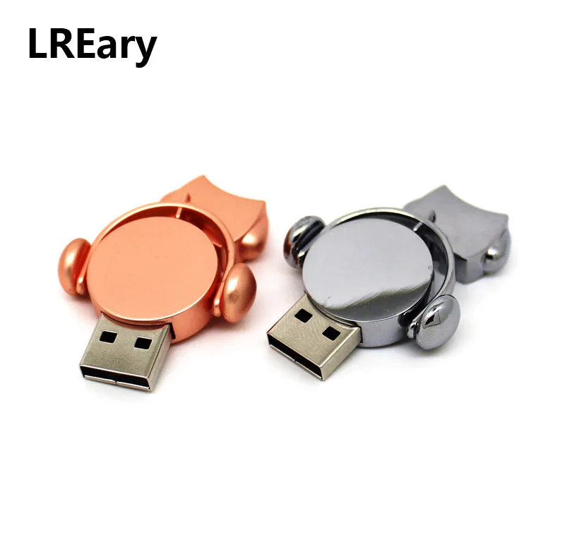 Милый металлический флеш накопитель мультяшный музыкальный Мужской USB 32 ГБ/64 ГБ 4