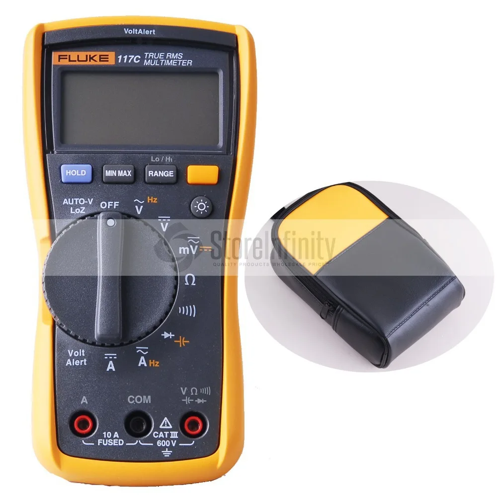 Мультиметр Fluke 117C VoltAlert с фоновой подсветкой + мягкий чехол для переноски True
