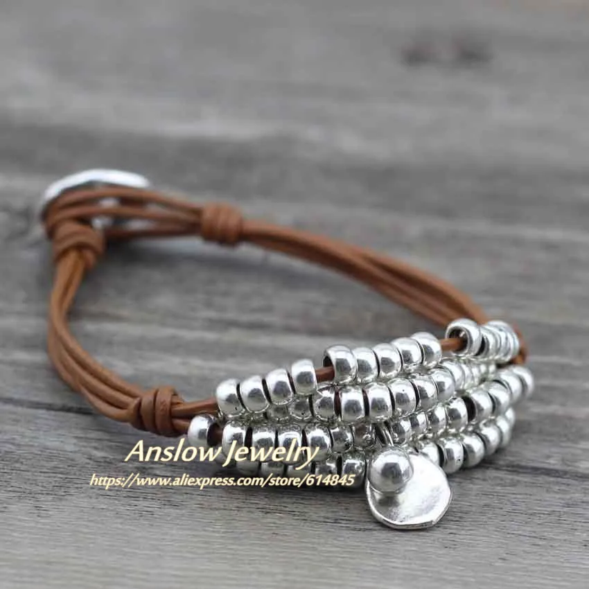 Anslow модные ювелирные изделия оптом дешевая цена Beaden Statement Wrap Strand Бусы Бренд