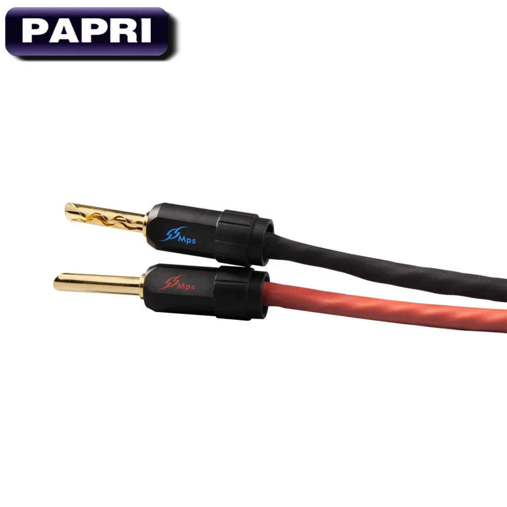 PAPRI MPS M-8 SP Audio Cable 99.9997% OFC Wire 24K позолоченный разъем Банановый штекер для динамика