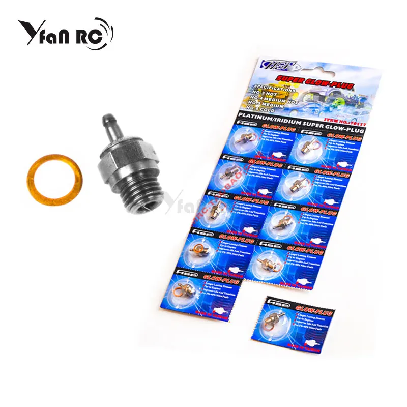 

N3 Hot Glow Plug #3 #4 N4 Spark For Vertex SH Nitro Engine Parts 1/10 1/8 RC Buggy Monster Truck Replace OS 8 HSP 70117