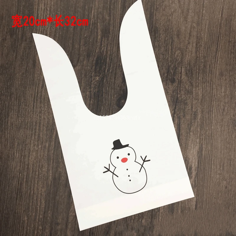 2000pcs Cute Rabbit Ear Cookie Bags Gift Candy Biscuits Bag Snack Baking Package Easter Event Party Supplies | Дом и сад