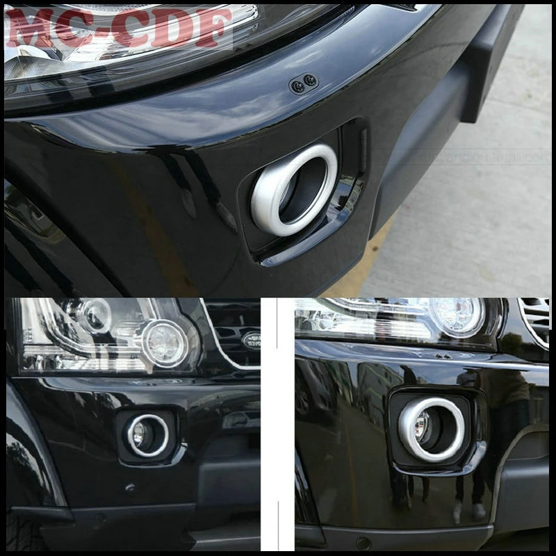 Car Accessories 2pcs For Land Rover Discovery 4 LR4 2014-2016 ABS Front Fog Lamp Ring Cover Trim | Автомобили и мотоциклы