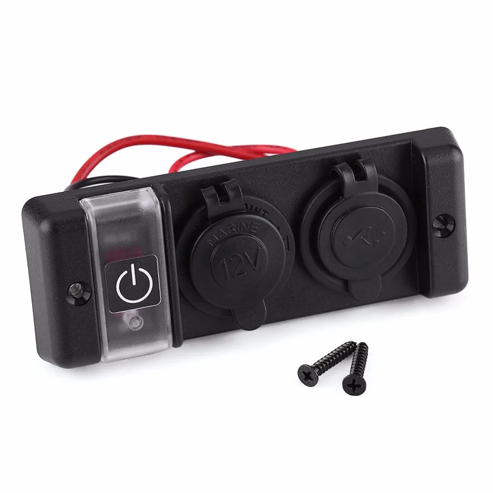 Водонепроницаемая Автомобильная прикуриватель с двумя USB портами 12 В|dual usb