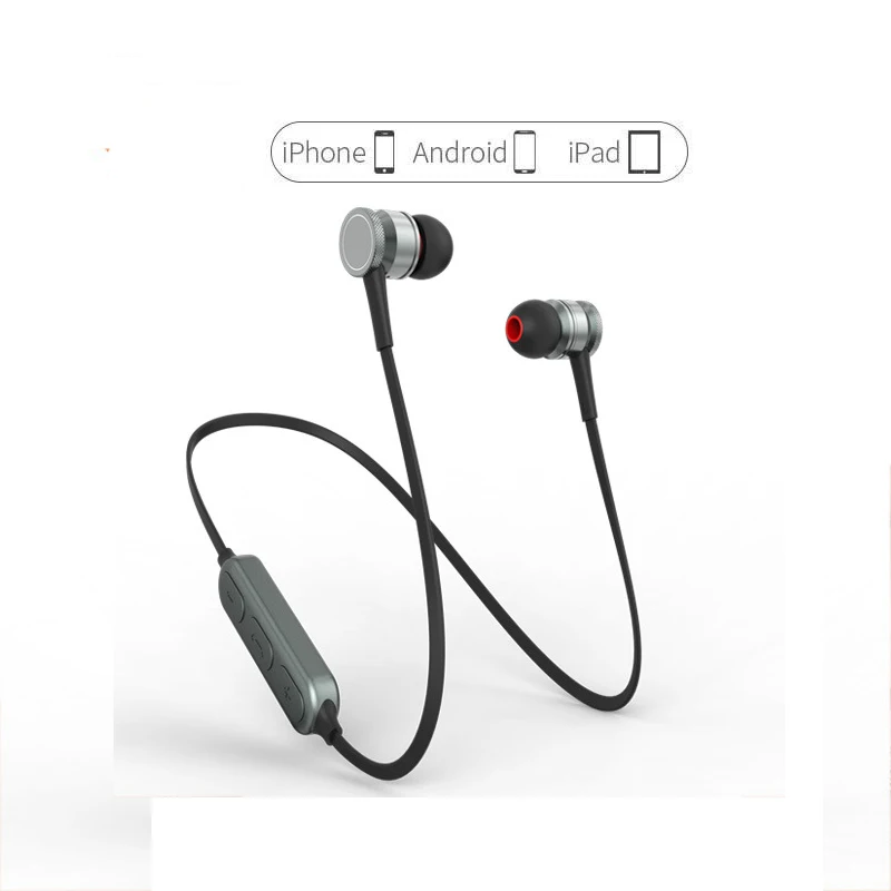 H5 розовое золото Bluetooth наушники с микрофоном Беспроводной магнит Спорт бег