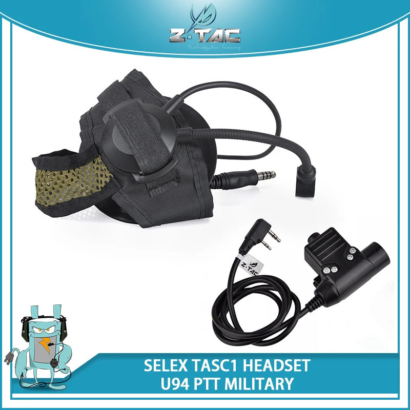 Тактические наушники Element Z Selex TASC1 Airsoft, авиационные тактические наушники с U94 PTT Comta Softair KENWOOD MIDLAND