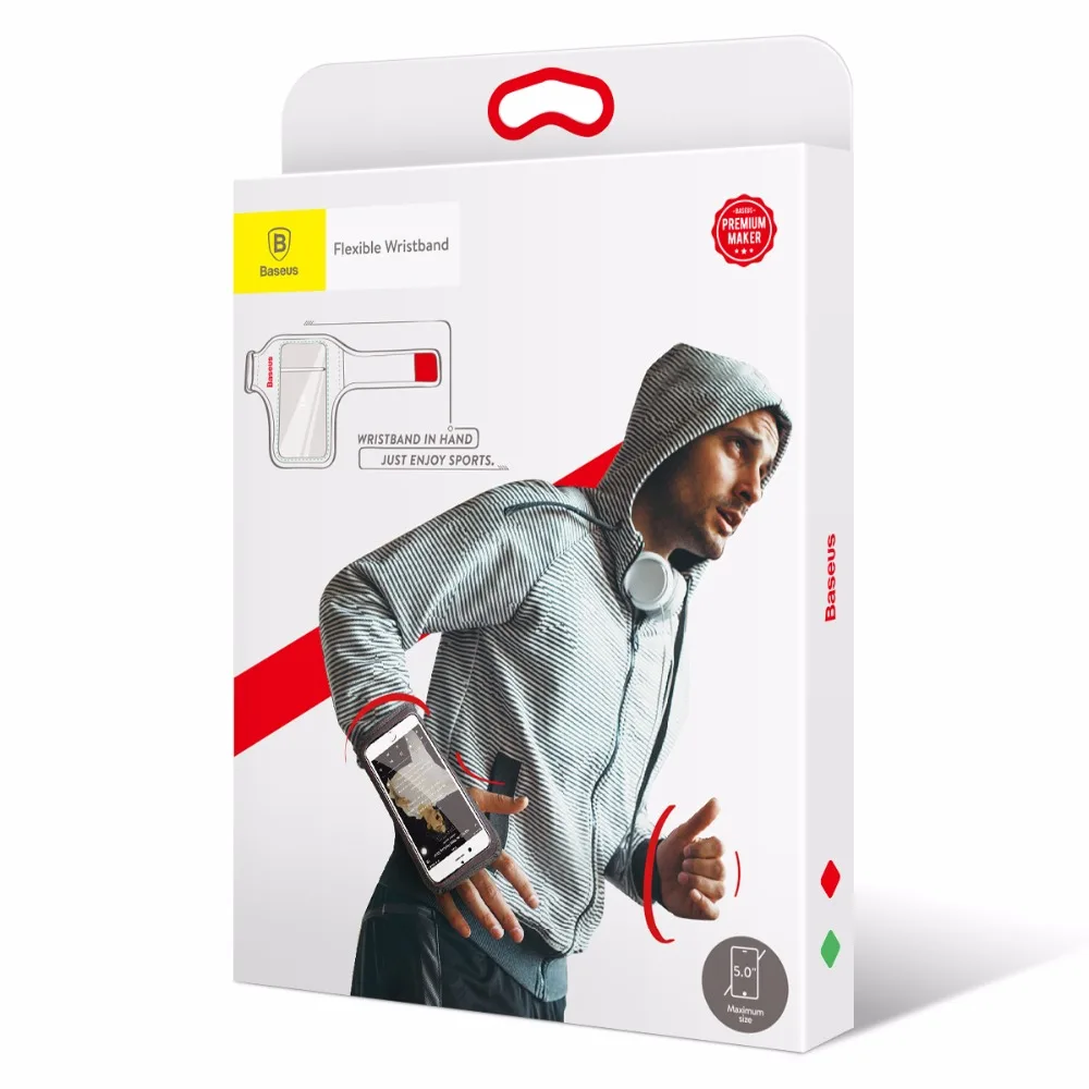 Baseus armband чехол для мобильного телефона на айфон 7 6s спортивная повязка для мобильного телефона сумка работает браслет спортивный чехол на яблоко айфон 7