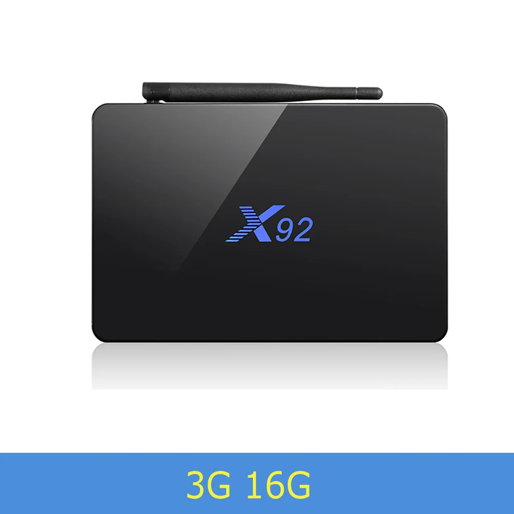 [Подлинный] X92 3 Гб/32 ГБ 3 ГБ/16 ГБ 2 ГБ/16 ГБ Android 7,1 Smart tv Box Amlogic S912 Восьмиядерный процессор полностью загруженный 5G Wifi телеприставка - Цвет: 3G 16G