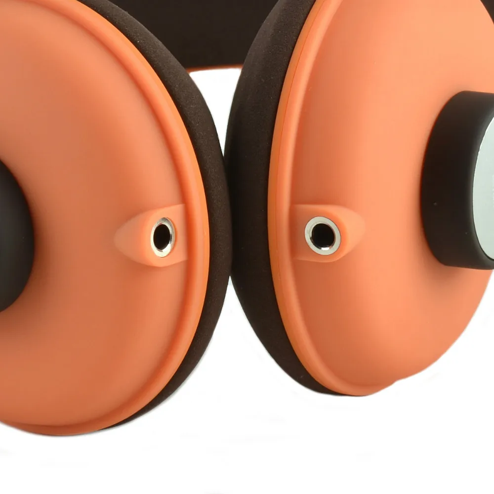 HAVIT HV H328F Sweetheart Style Independent Dual Audio Interface Music Headphones Orange + Brown|headphone audio jack flex cable|headphones sound one