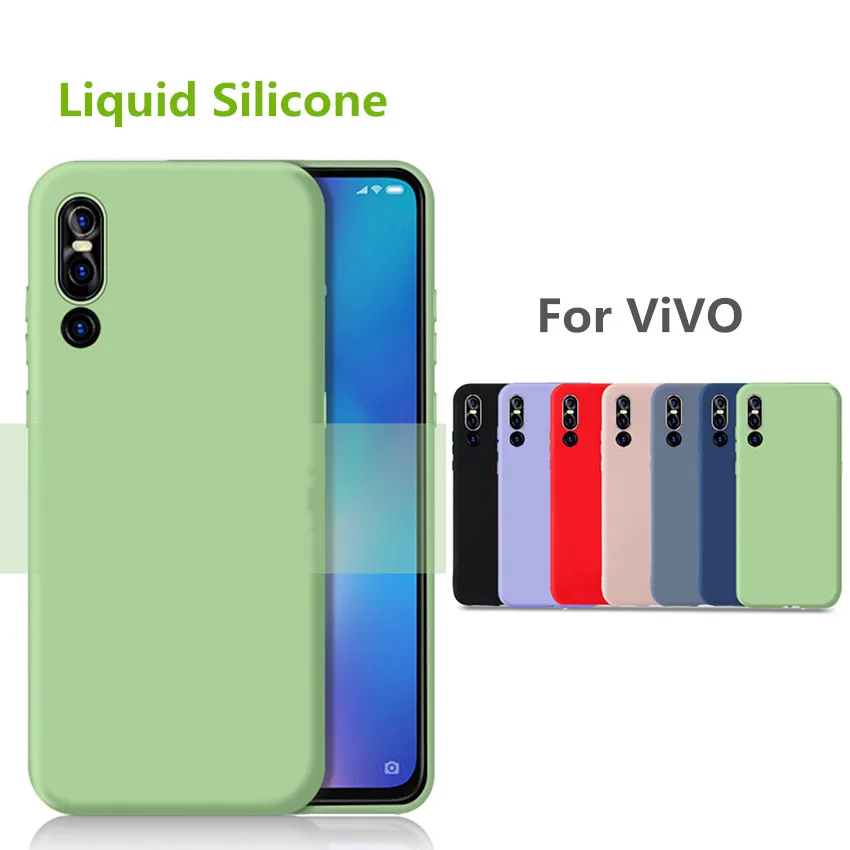 ДЛЯ VIVO V9 чехол жидкий силикон 360 полная защитная задняя крышка для vivo Новый IQOO X27 V11