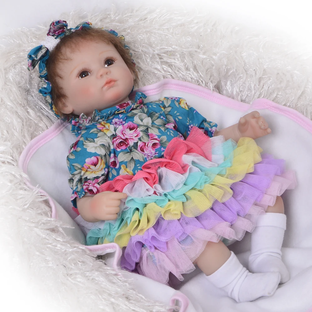 43 см Кукла reborn силиконовая Reborn Bebe живая кукла детский подарок игрушка куклы