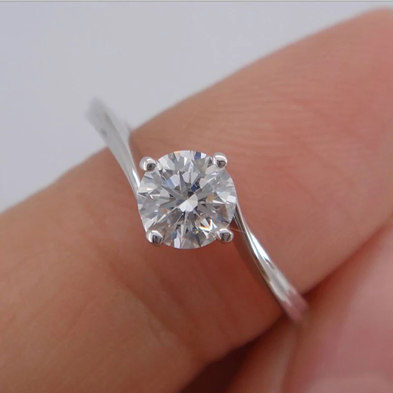 Сертифицированная элегантная Бриллиантовая Диагональ 18K бриллиантовая 0 50 карат