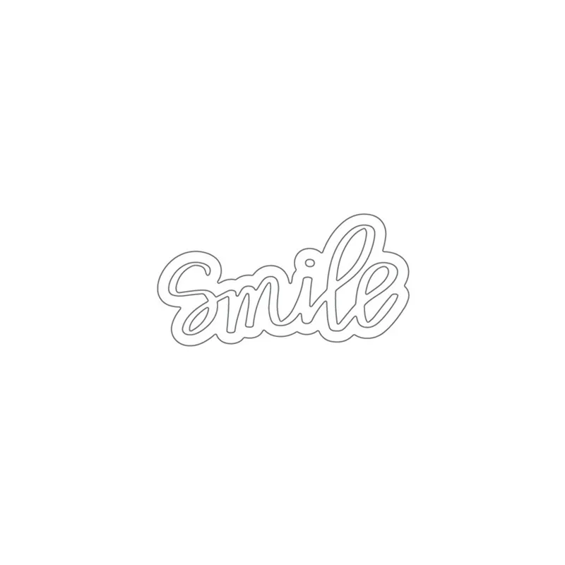 GJCrafts Smile Word Dies Metal Cutting New 2019 for Card Making Scrapbooking Album Embossing Craft Stencil Letter | Дом и сад