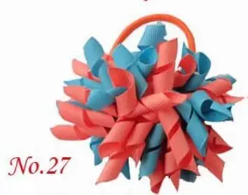 the color Curl tassel korker фигурная лента Конский хвост держатели стример коркер заколки для волос с бантами головной убор волосы помпоны PD007 - Цвет: the color