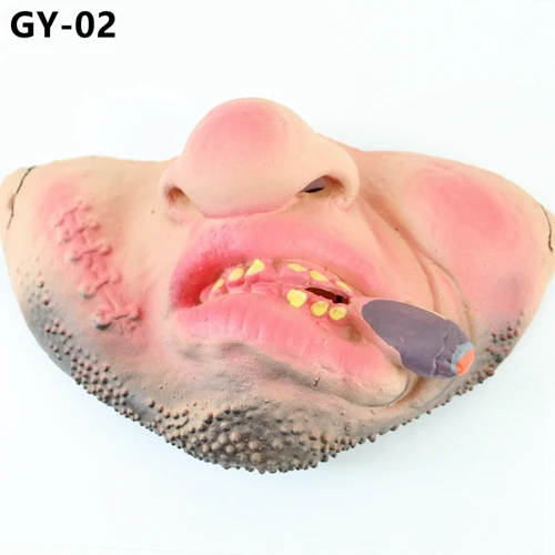 02 GNHYLL Masks 20 стилей смешные страшные маски вечерние на Хэллоуин День Дурака клоуна латексная костюмная Маска Косплей полумаска для лица - Цвет: 02