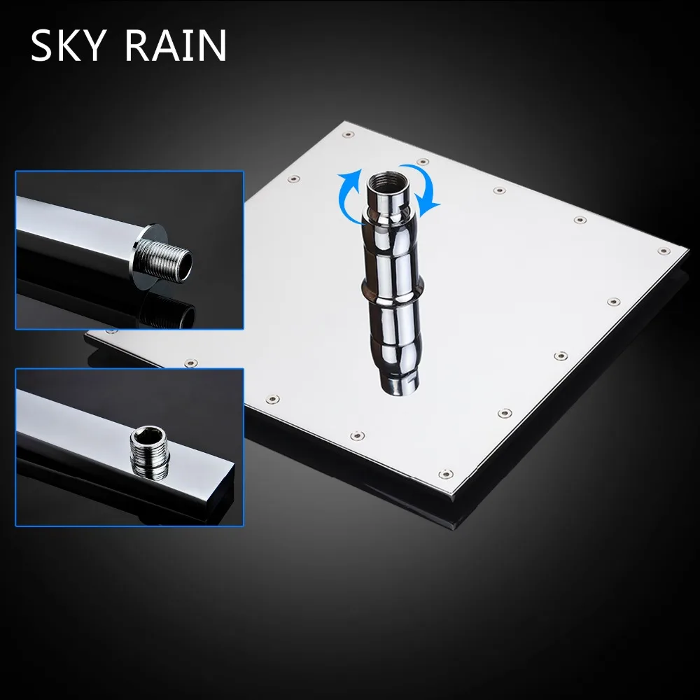 Звездного неба для дождливой погоды ванной настенный Хромированная душевая