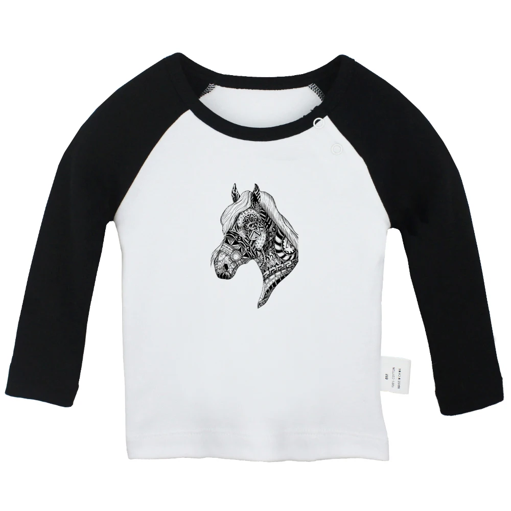 YbBabyYCB027C Aoki Silhouette BVB/футболки для новорожденных с изображением головы покемона, лошади, эскизов, ледовитых обезьянок, футболки с длинными рукавами для малышей - Цвет: YbBabyYCB027C
