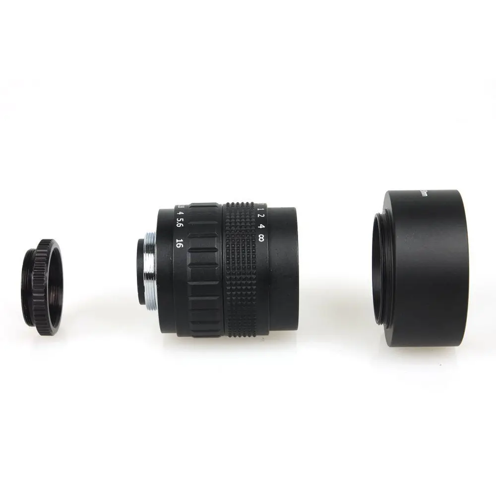 Фуцзянь 35 мм F1.7 CCTV кино объектив + C крепление макрокольцо капот для Olympus Micro 4/3 m4/3 EP5