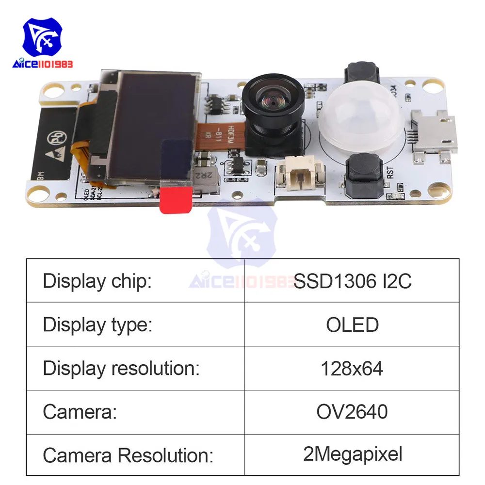 ESP32 Cam двухъядерный программируемый PSRAM WIFI OV2640 модуль камеры 0 96 дюйма OLED SSD1306 I2C BME280