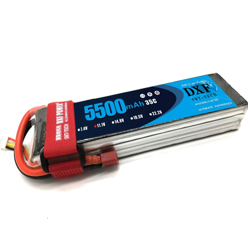 DXF 11 1 V 5500mAh 3S 35C Lipo RC Battery TRX Plug для радиоуправляемой модели дрона|rc battery|lipo rctrx plug |