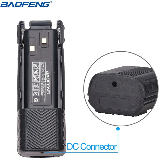 3800mAh Black BAOFENG UV-82 BL-8 7,4 V 2800 mAh/3800 mAh литий-ионный аккумулятор большой емкости для Baofeng Walkie Talkie BF-UV82 UV-82HP UV82 Plus UV-8D - Цвет: 3800mAh Black