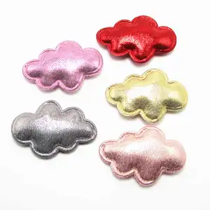 40 шт., декоративные фетровые нашивки для волос, 5,5x3,5 см