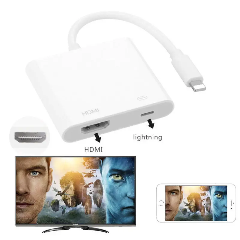 8-контактный цифровой av-адаптер для Lightning-HDMI кабель для Apple iPhone X 8 7 iPad HDMI Кабель-адаптер аудио-видео адаптер