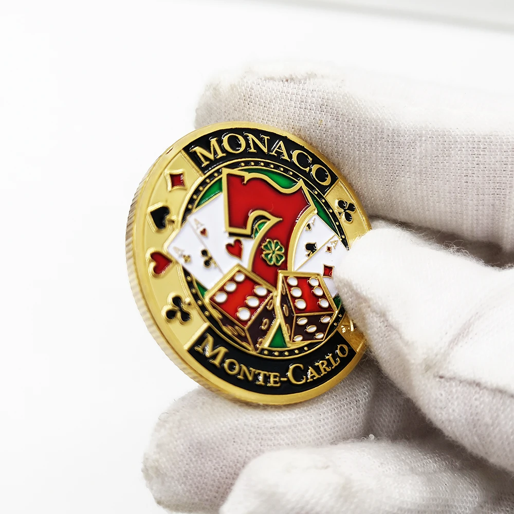 Monaco Poker Chips Монте Карло значок вызов коллекция монет мемориальные сувениры