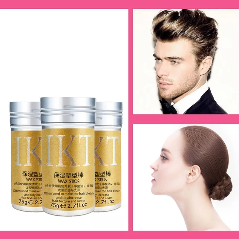 

1 Pcs Hair Styling Pomade Stick Not Greasy Rapid Fixing Bang Hair Wax Rod Finishing Cream 88