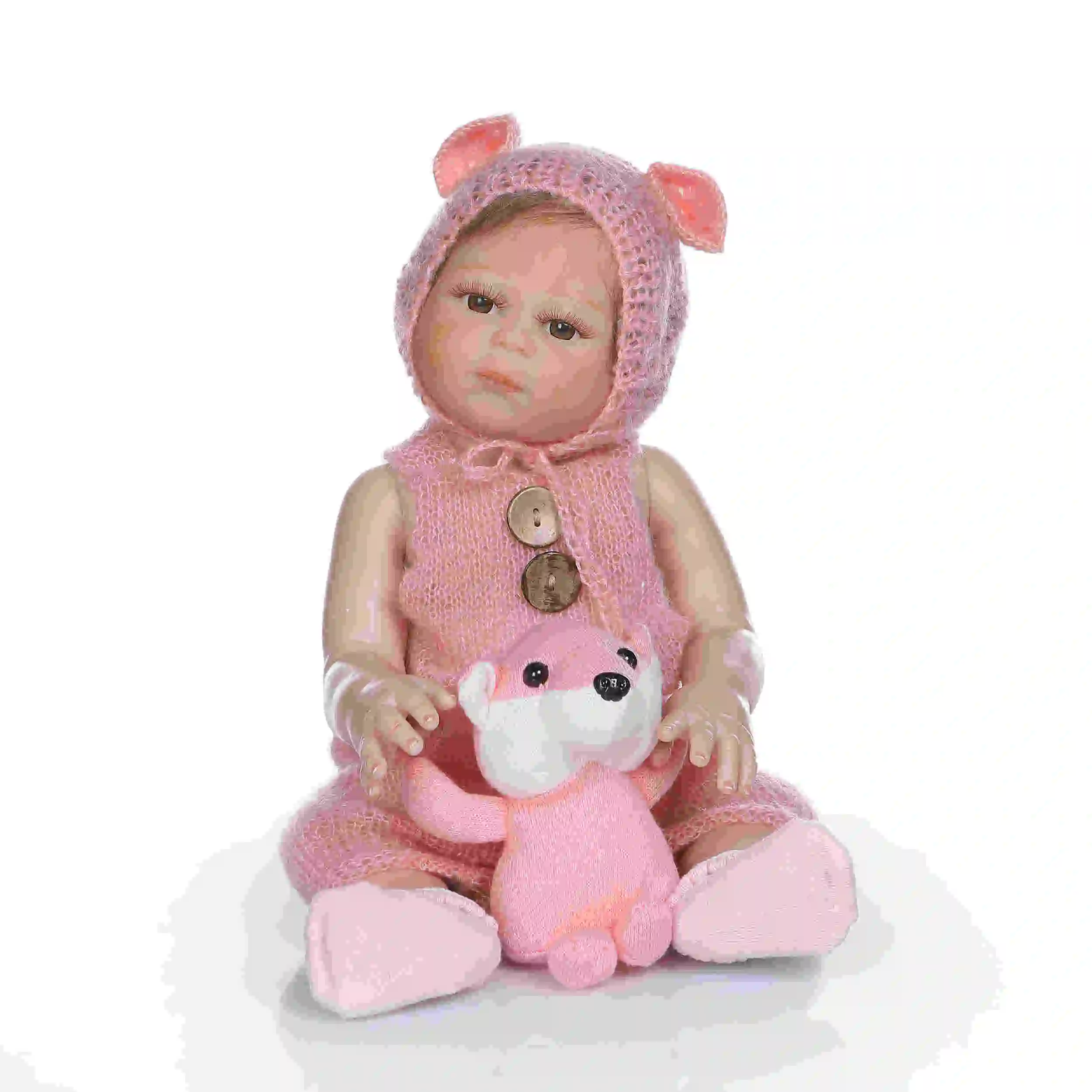 blue eye girl NPKCOLLECTION 48 см bebe Кукла-младенец Реалистичная тройки милый, для новорожденных кукла ручной детальную картину розово-выглядят всего тела силикона - Цвет: blue eye girl