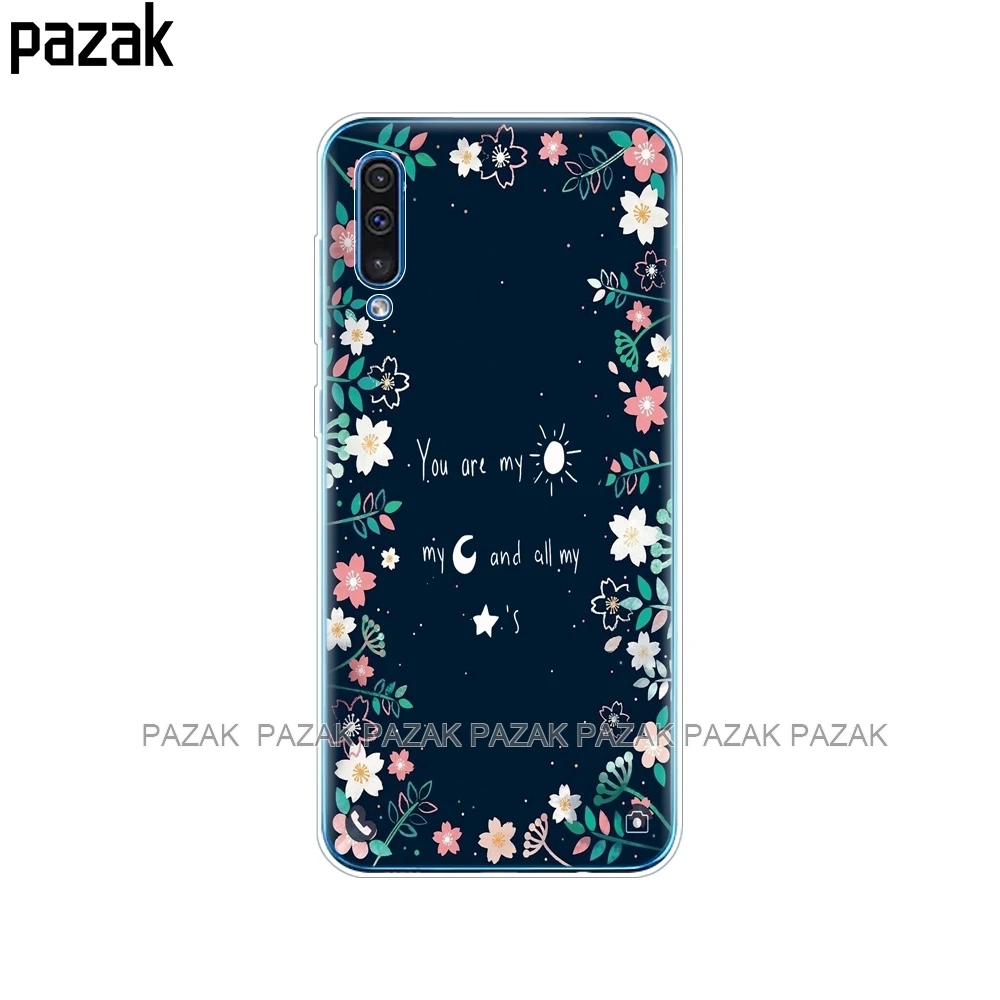 61511 Чехол для Samsung Galaxy A50, силиконовый прозрачный чехол на заднюю панель телефона для Samsung A50 A505 A505F, SM-A505F, мягкий чехол 6,4, чехол, бампер - Цвет: 61511
