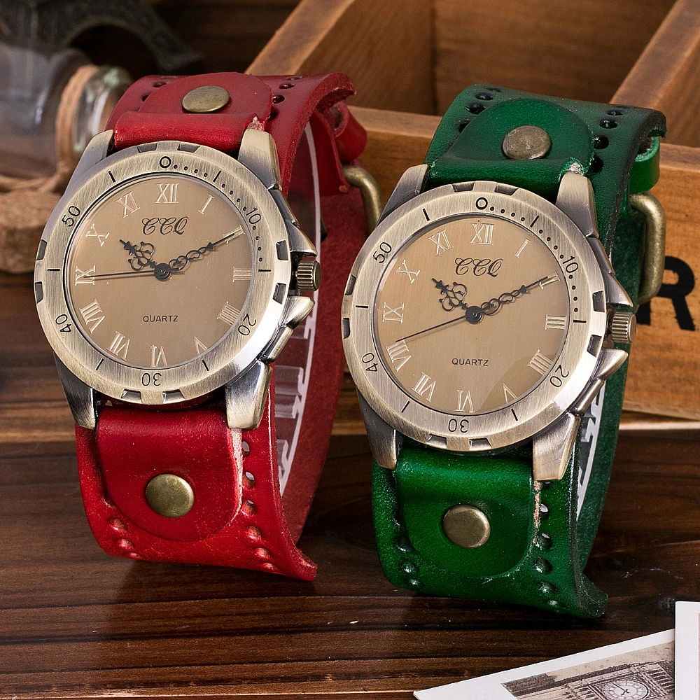 CCQ Марка Винтаж Reloj Hombre Телячья Кожа Мужчины Наручные Часы Случайный Роскошный