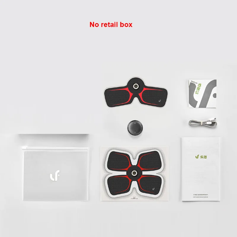 Black no box Xiaomi LF Массажная Волшебная наклейка с четырьмя колесами умный Электрический массажер для расслабления тела работа мышц с приложением Mijia - Цвет: Black no box