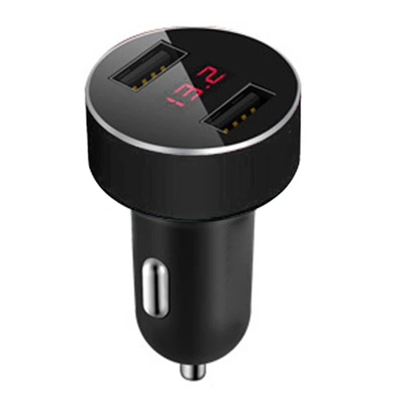 

Universal USB Car Charger Dual USB Port Adapter Charger LED Display Voltmeter Current for Tablet Mobile Phone