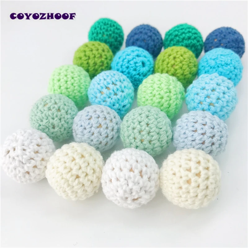 80 шт. вязаные крючком бусины 16/20 мм|crochet beads|beads colorfulbeads beads |