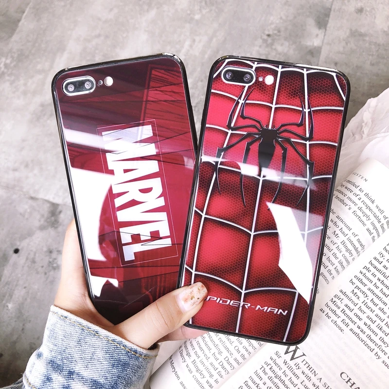 Чехол из закаленного стекла Marvel DC для iPhone 11 PRO max XR XS MAX 8 7 6S Plus 7Plus чехол телефона с