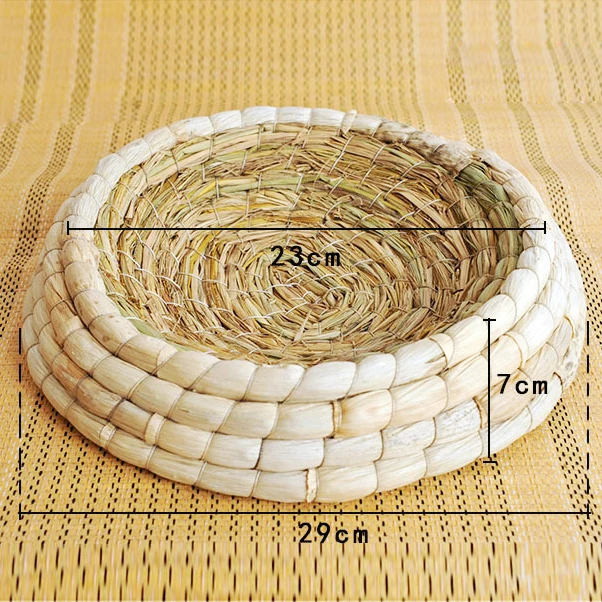 Hamster Cage bird toys Handmade straw dove nest Corn fur Pet Bedtoys for hamsters Totoro Dove Guinea pig Rabbit House | Дом и сад
