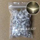 100 шт.лот, 5 мм, Круглый Светодиод F5, теплый белый и прозрачный, супер яркий светодиод, набор диодов, диодные лампы