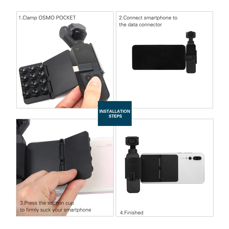 Selfie Stick Rod Mini Tripod Handheld Gimbal Smartphone suction Cup bracket Holder for DJI OSMO Pocket Camera Accessories | Электроника