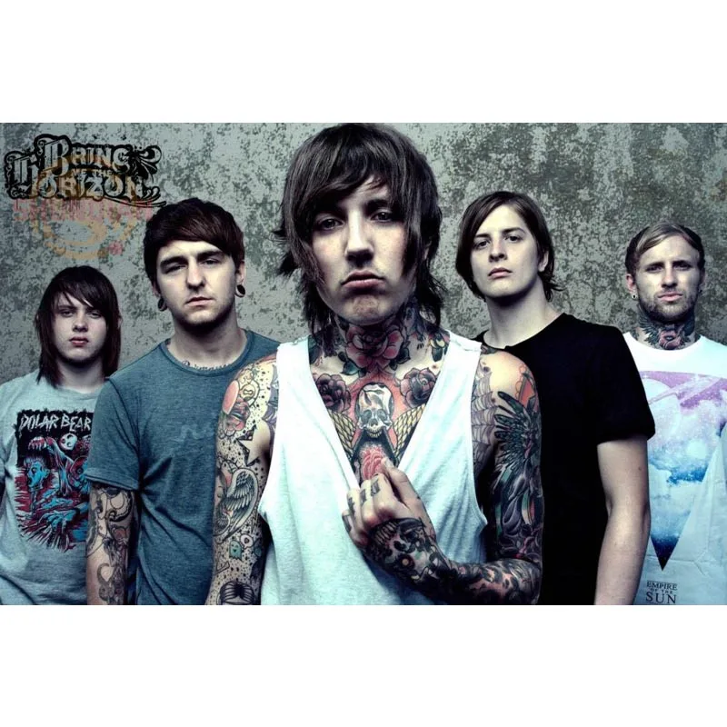 Новый постер Bring Me The Horizon атласный на заказ тканевый настенный с принтом из