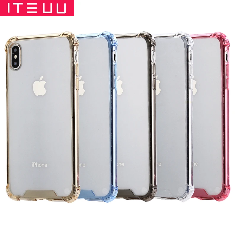 ITEUU сверхпрочный ударопрочный чехол для iPhone X XS MAX XR ПК ТПУ воздушная подушка Супер