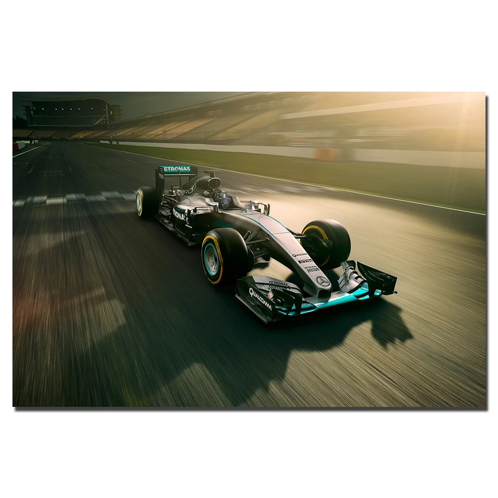 AMG Petronas F1 Racing Car Poster Canvas Painting Decoration Wall Art Picture for Living Room