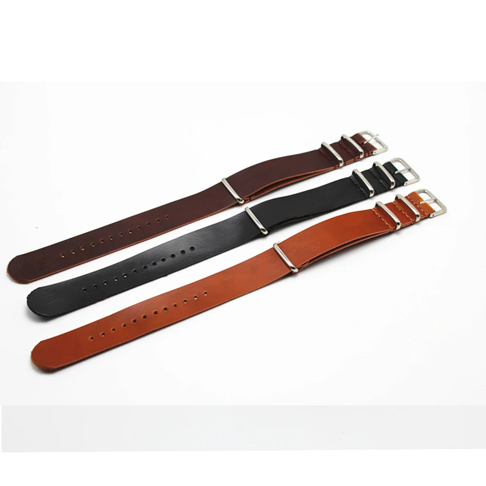 Wristwatch Band For Men Women Watches Straps ZULU Leather Watchbands 18mm/20mm/22mm/24mm Watches Accessories Comfortable Strap