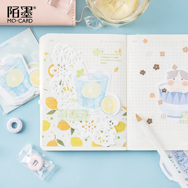 

30Pcs Kawaii Memo Pad strawberry drink /canned fruit/Food Self-Stick Notes Sticky Paper Planner Sticker Notepad School Supply