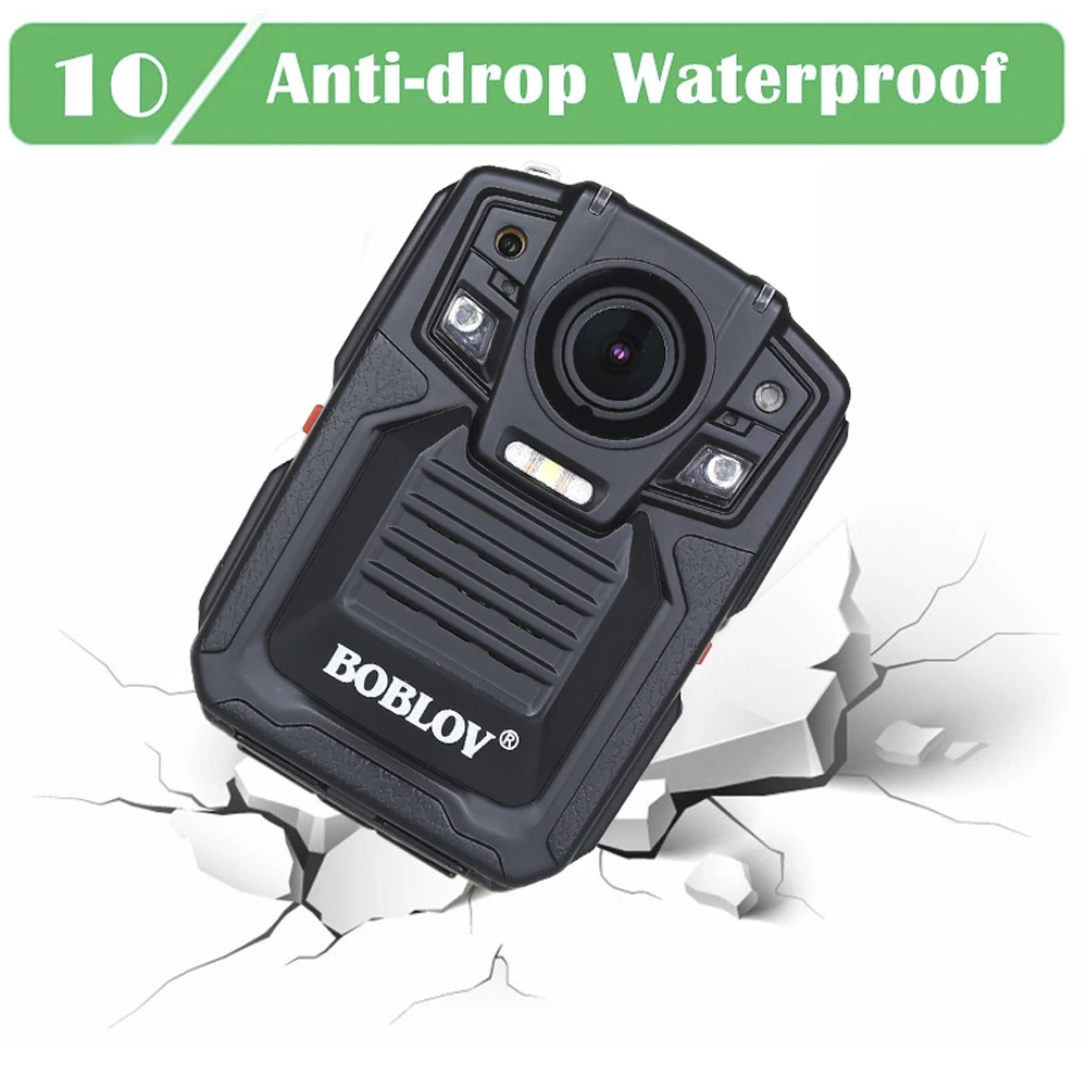 BOBLOV полицейская камера HD66-02 Ambarella A7 1296P HD видео запись камера видеорегистратор ИК ночного видения Карманная камера безопасности