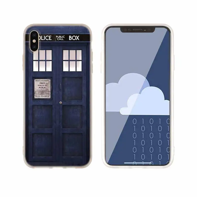 as the picture 03 Чехол для телефона s силиконовый мягкий чехол для iPhone 11 Pro X XS Max XR 6 6S 7 8 Plus 5 4S SE цветочный ТАРДИС с изображением ТАРДИСа из сериала «Доктор Кто» чехол - Цвет: as the picture 03