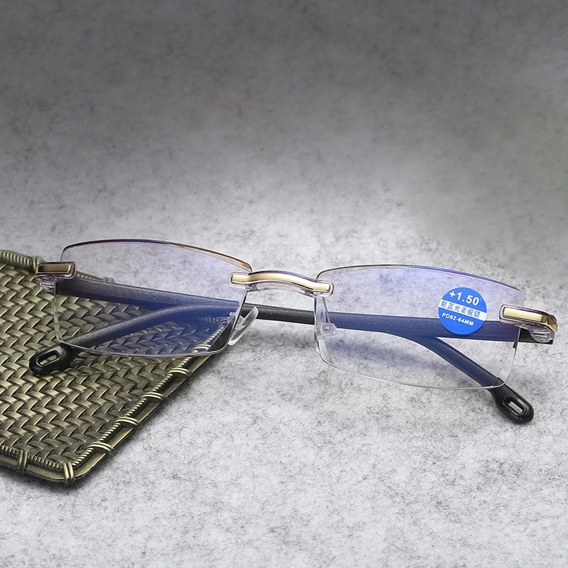 

GLTREE High Quality Diamond Cut Ultralight Eyeglasses Non spherical Unisex Reading Glasses+1.0 +1.5 +2.0 +2.5 +3.0 +3.5+4.0 Y15